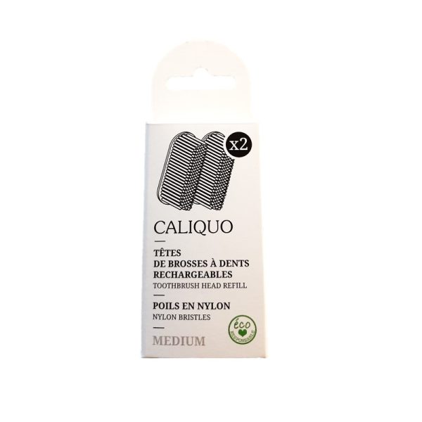 Caliquo - 2 têtes de rechange brosse à dents pour adulte - Medium
