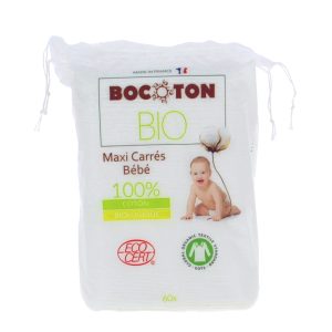 Bocoton - 60 Maxi carrés bébé en coton Bio