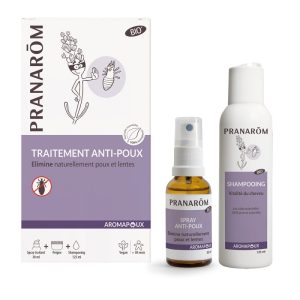 Pranarôm - Aromapoux : spray anti-poux BIO + shampoing et peigne