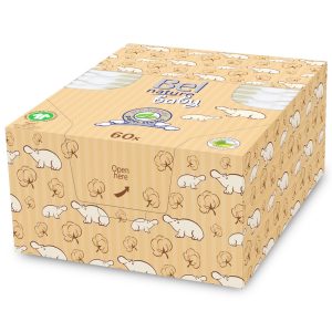 Bel Nature - Bâtonnets / cotons tiges de sécurité pour bébé en coton Bio 60 pièces