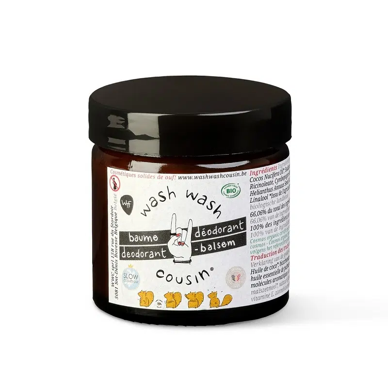 Wash Wash Cousin - Baume déodorant Certifié Bio - 60ml