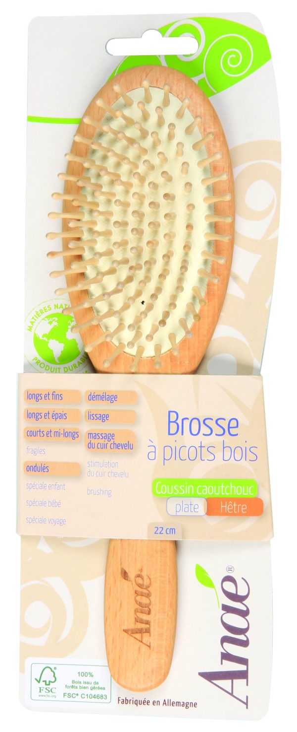 Anaé - Brosse à picots - bois de hêtre et coussin caoutchouc