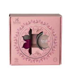 Boho - Coffret cadeau - vernis fuchsia et ombre à paupières Pink glow