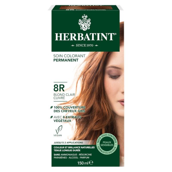 Herbatint - Coloration végétale 8R blond clair cuivré