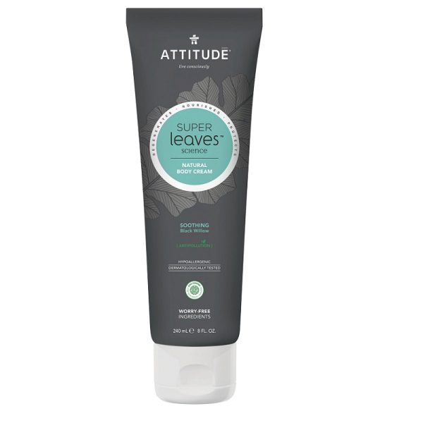 Attitude - Crème corps apaisante pour homme - Saule noir - Super Leaves - 240 ml