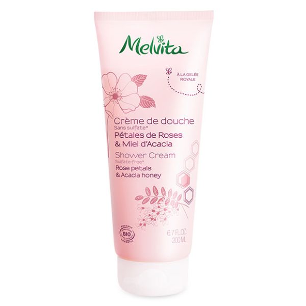 Melvita - Crème de douche Bio Pétales de Roses et Miel d'Acacia 200 ml