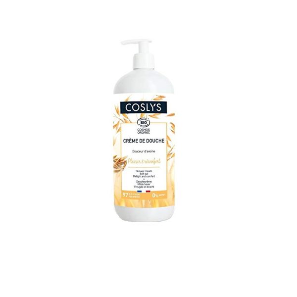 Coslys - Crème de douche Plaisir et réconfort Bio  - Douceur d'Avoine - 1 L