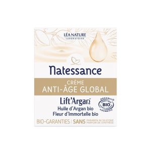 Natessance - Crème huile nuit Bio - Lift argan - Anti âge global - 50 ml