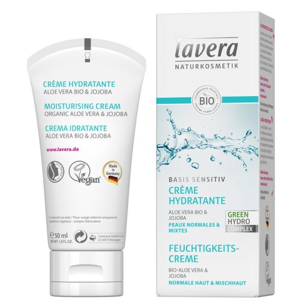 Lavera - Crème hydratante pour le visage à l'aloe vera et au jojoba 50 ml