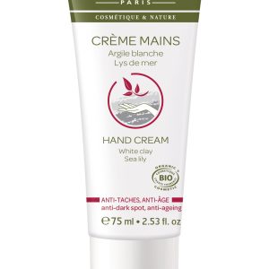 Cattier - Crème mains argile blanche BIO Anti taches et anti âge 75 ml