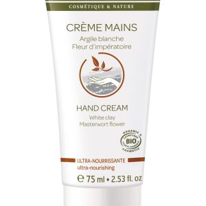 Cattier - Crème mains argile blanche BIO Ultra nourrissante 75 ml