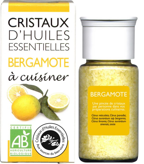 Aromandise - Cristaux d'huiles essentielles à cuisiner - bergamote - 10 g