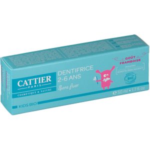 Cattier - Dentifrice enfant 2 - 6 ans BIO 50 ml Framboise