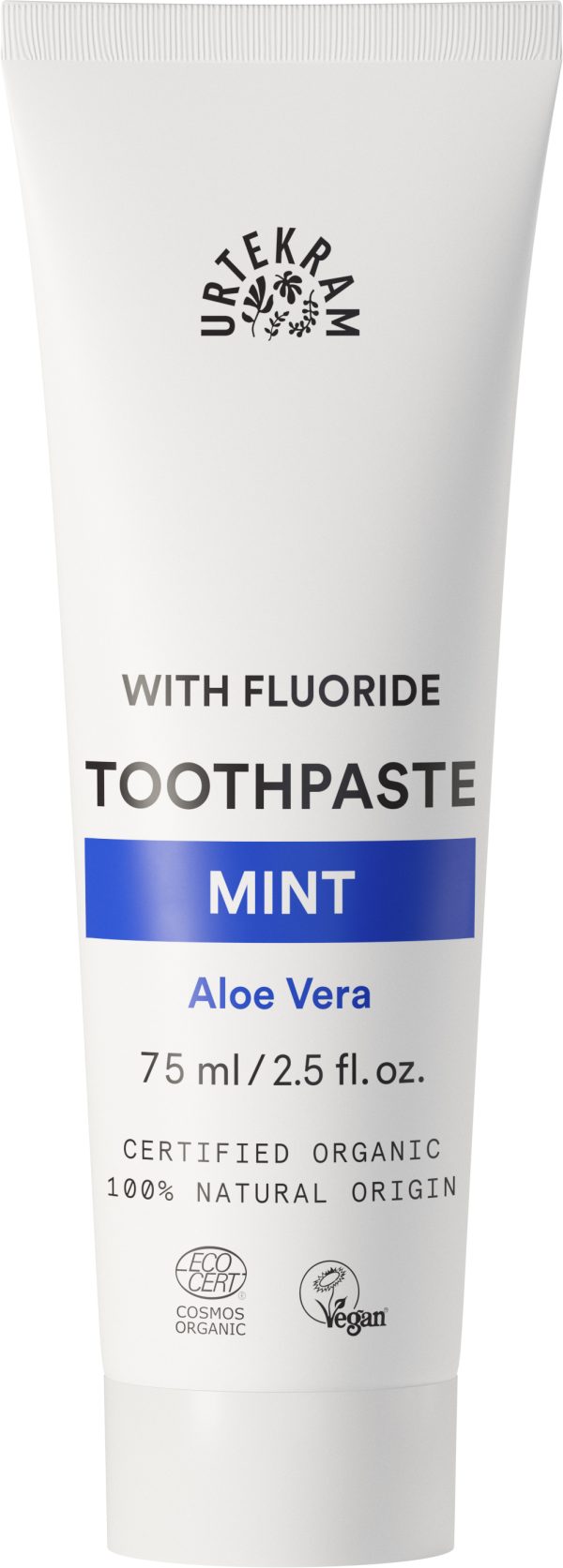 Urtekram - Dentifrice fluor menthe et aloe vera BIO 75 ml