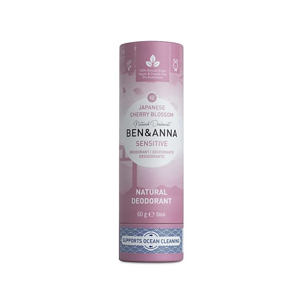 Ben & Anna - Déodorant solide naturel - Sensitive - 60 g - Japanese Cherry Blossom