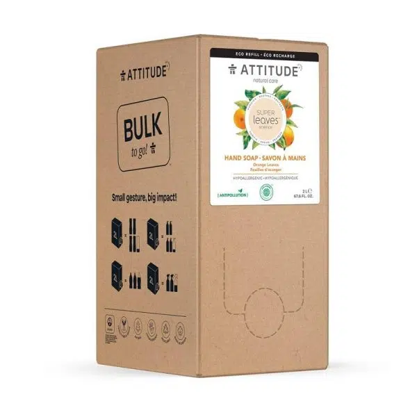 Attitude - Eco-recharge savon mains - Oranger / hypoallergénique - Super leaves