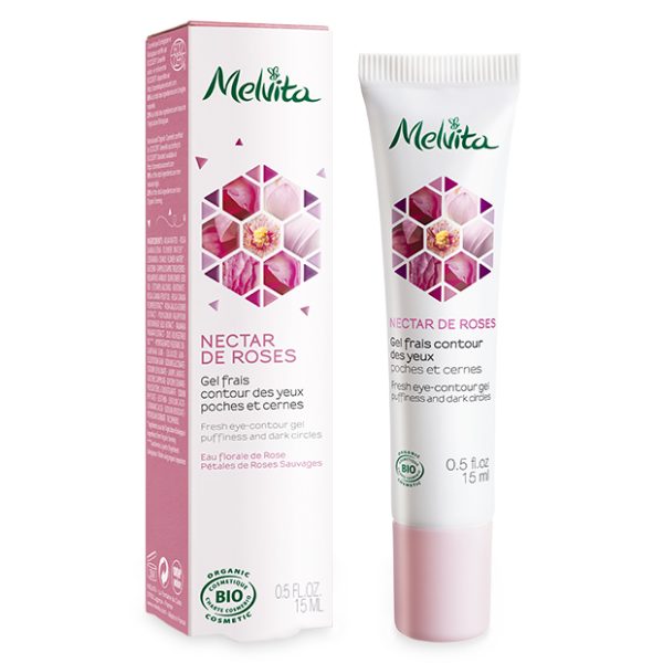 Melvita - Gel frais contour des yeux Bio "Nectar de Roses" 15 ml