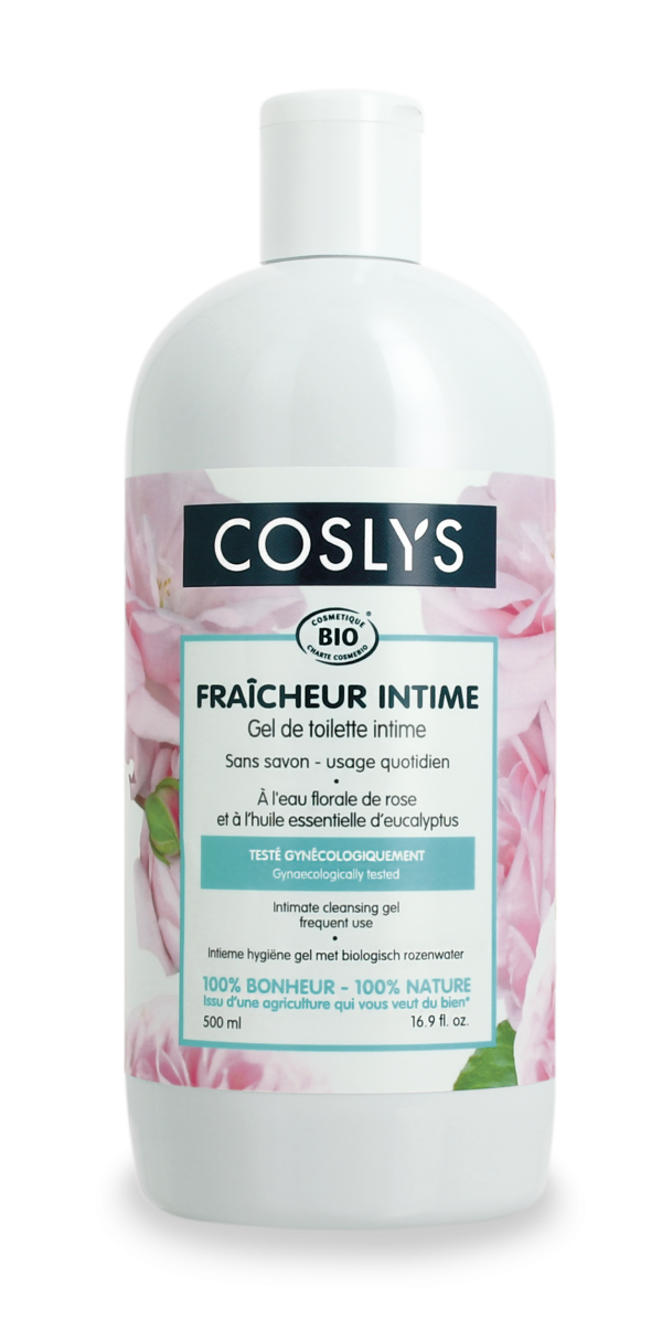 Coslys - Gel intime BIO sans savon eau de rose 500 ml
