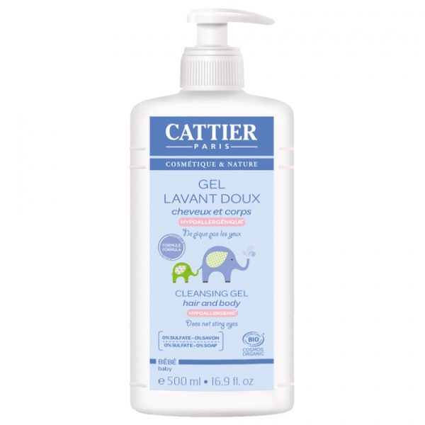 Cattier - Gel lavant doux cheveux et corps 500 ml