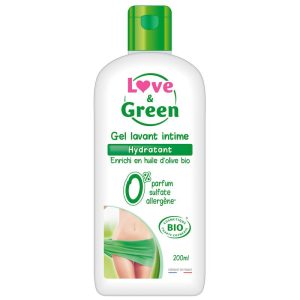 Love & Green - Gel lavant intime BIO - hydratant - 200 ml