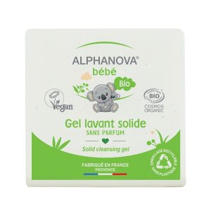 Alphanova - Gel lavant solide Bébé - sans parfum - 100 g