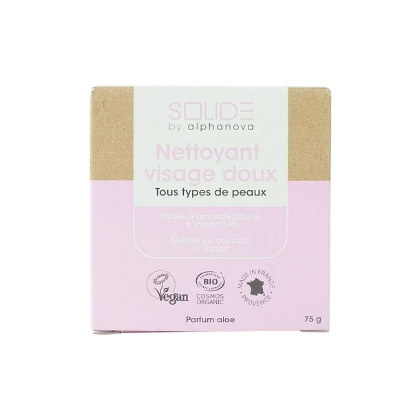 Alphanova - Nettoyant doux solide visage - 75 g