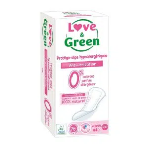 Love & Green - Protège slip hypoallergéniques Normal 30 pièces