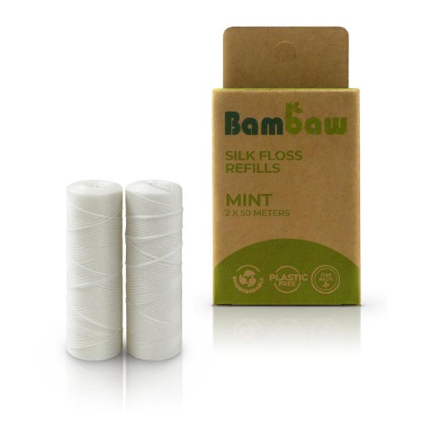 Bambaw - Recharge fil dentaire en soie (2x50m)