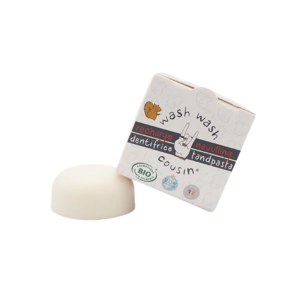 Wash Wash Cousin - Recharge pour dentifrice solide certifié BIO