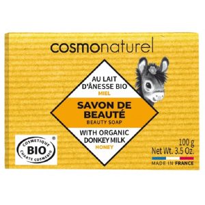 Cosmo Naturel - Savon au lait d'ânesse Bio Miel / sans parfum