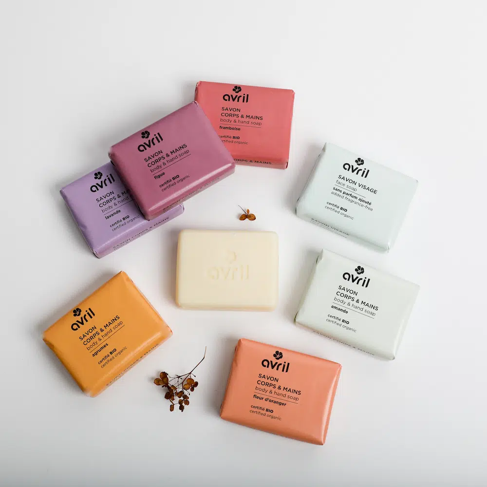 Savon corps et mains BIO - Framboise - 100 g - Avril - Image 2