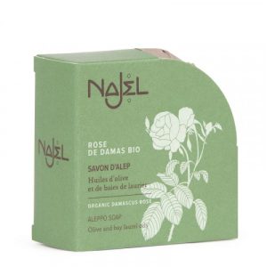 Najel - Savon d'Alep à l'huile de rose de Damas - 100 g
