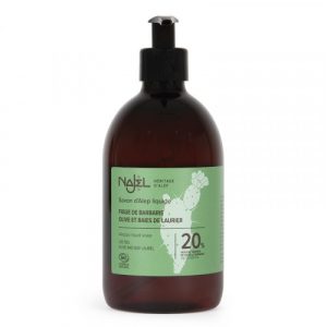 Najel - Savon d'Alep liquide 20% huile de baies de figue de Barbarie BIO - 500 ml