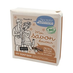 Secrets de Provence - Savon douceur BIO - Argile rouge et bois de Provence - 100 g