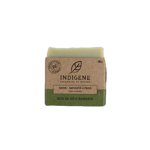 Indigène - Savon saponifié à froid - Romarin et bois de hô - 100 g