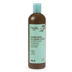 Najel - Shampooing 2 en 1 au savon d'Alep - cheveux gras - 500 ml