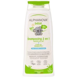 Alphanova - Shampooing 2 en 1 croûtes de lait et usage fréquent - 200ml