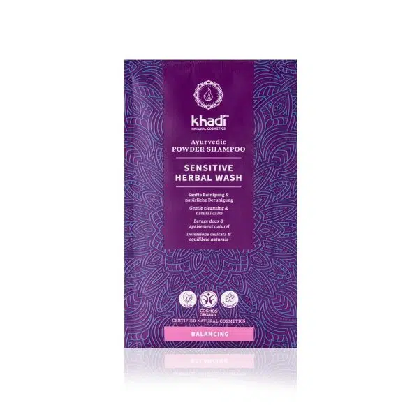 Khadi - Shampooing ayurvédiuque en poudre Herbal Wash Sensitive - 50g