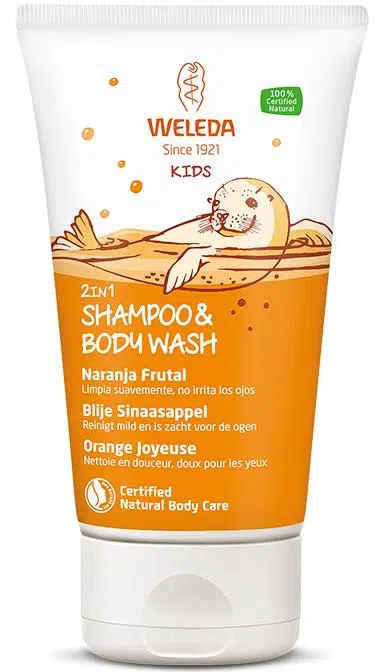 Weleda - Shampooing douche 2 en 1 Kids Orange Joyeuse -150 ml