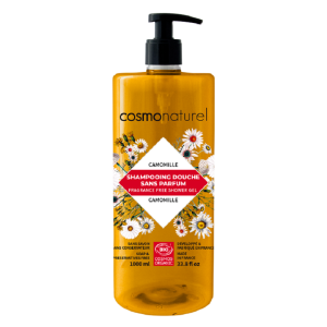 Cosmo Naturel - Shampooing Douche Sans Parfum - Camomille - 1 litre