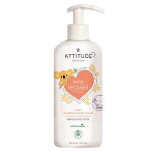 Attitude - Shampooing gel nettoyant 2 en 1 - nectar de poire - baby leaves - 473 ml