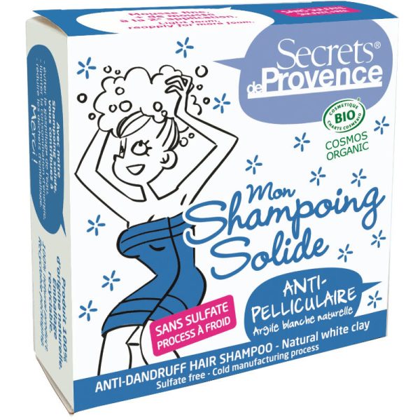 Secrets de Provence - Shampooing solide Bio Cheveux anti pelliculaire 85 g