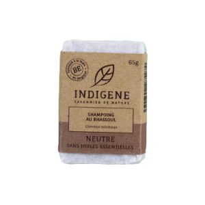 Indigène - Shampooing solide - Rhassoul neutre - 65 g